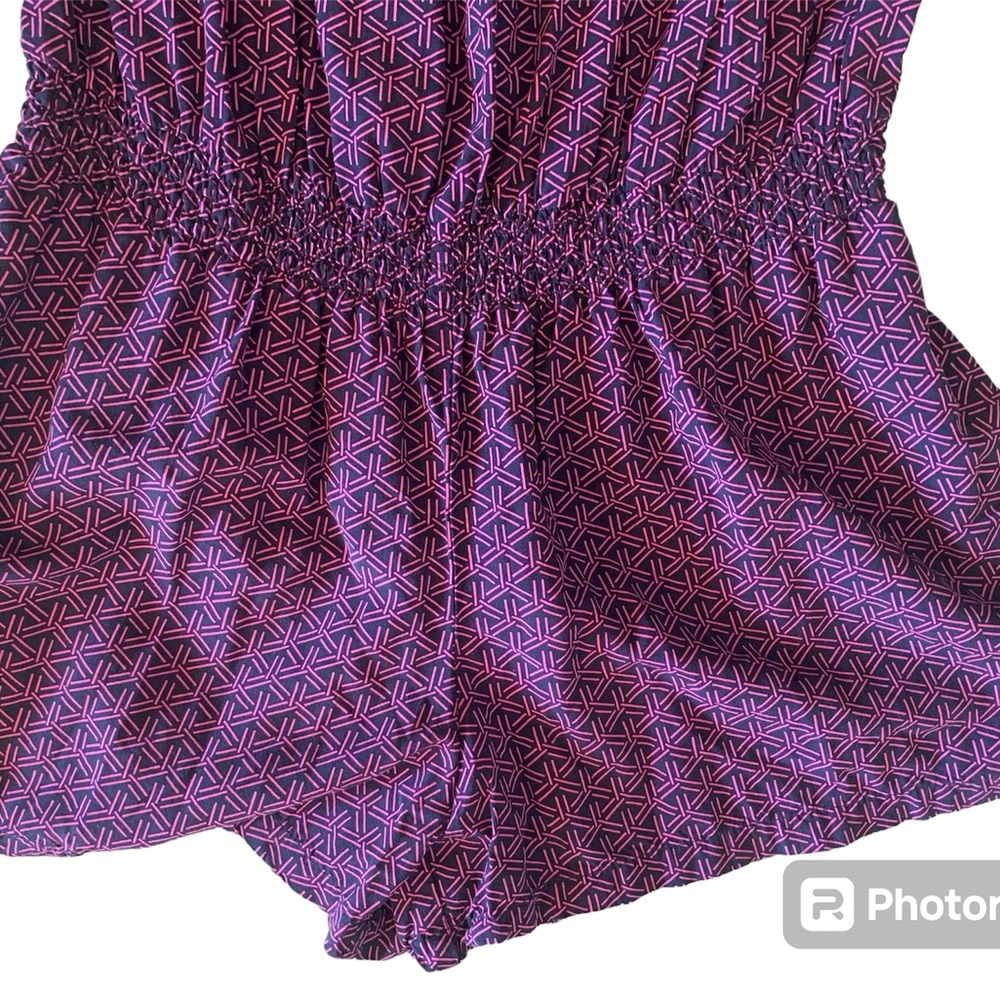 Banana Republic Factory Purple Printed Romper - Picture 7 of 11